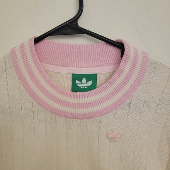 Adidas Longsleeve Cable Knit Pullover Sweater Cashmere Wool Sz XS Preppy Golf - Picture 7 of 16
